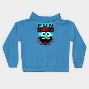 Fun Mode Happy Funny Face Cartoon Emoji Kids Hoodie